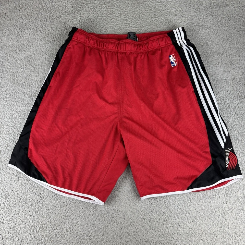 Adidas Portland Trail Blazers Authentics Red Shorts‎ Men's Size 2xl Y2k 2000s